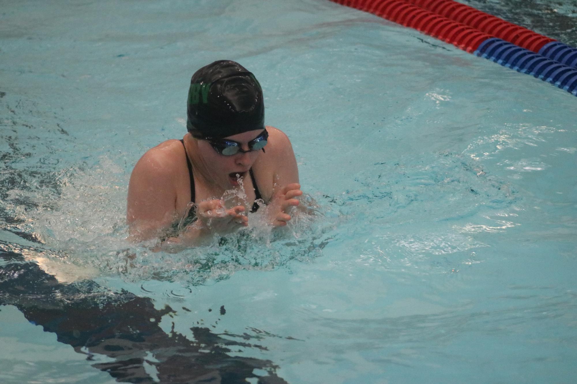 Girls swim at Salina (Photos by Sophia Rogers)