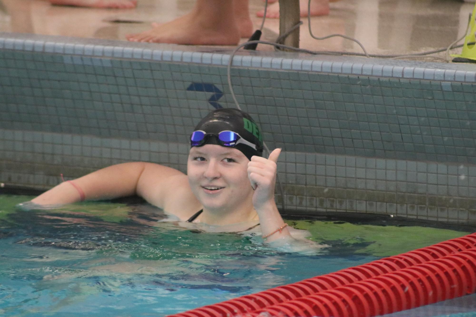 Girls swim at Salina (Photos by Sophia Rogers)