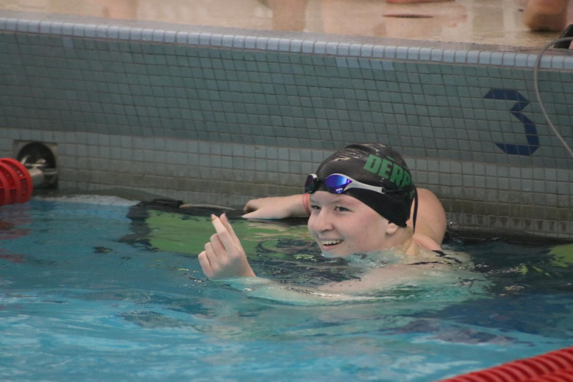 Girls swim at Salina (Photos by Sophia Rogers)