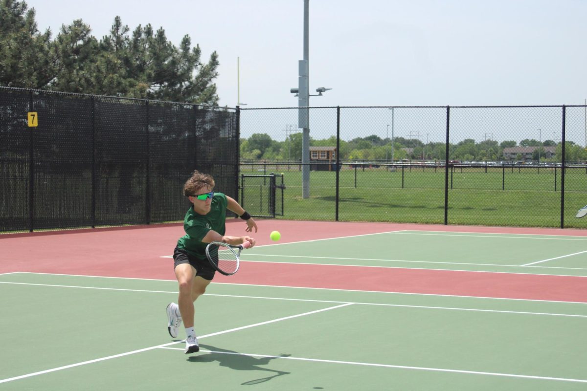 Senior Dylan Nelson Craig gets ready to hit the ball. 