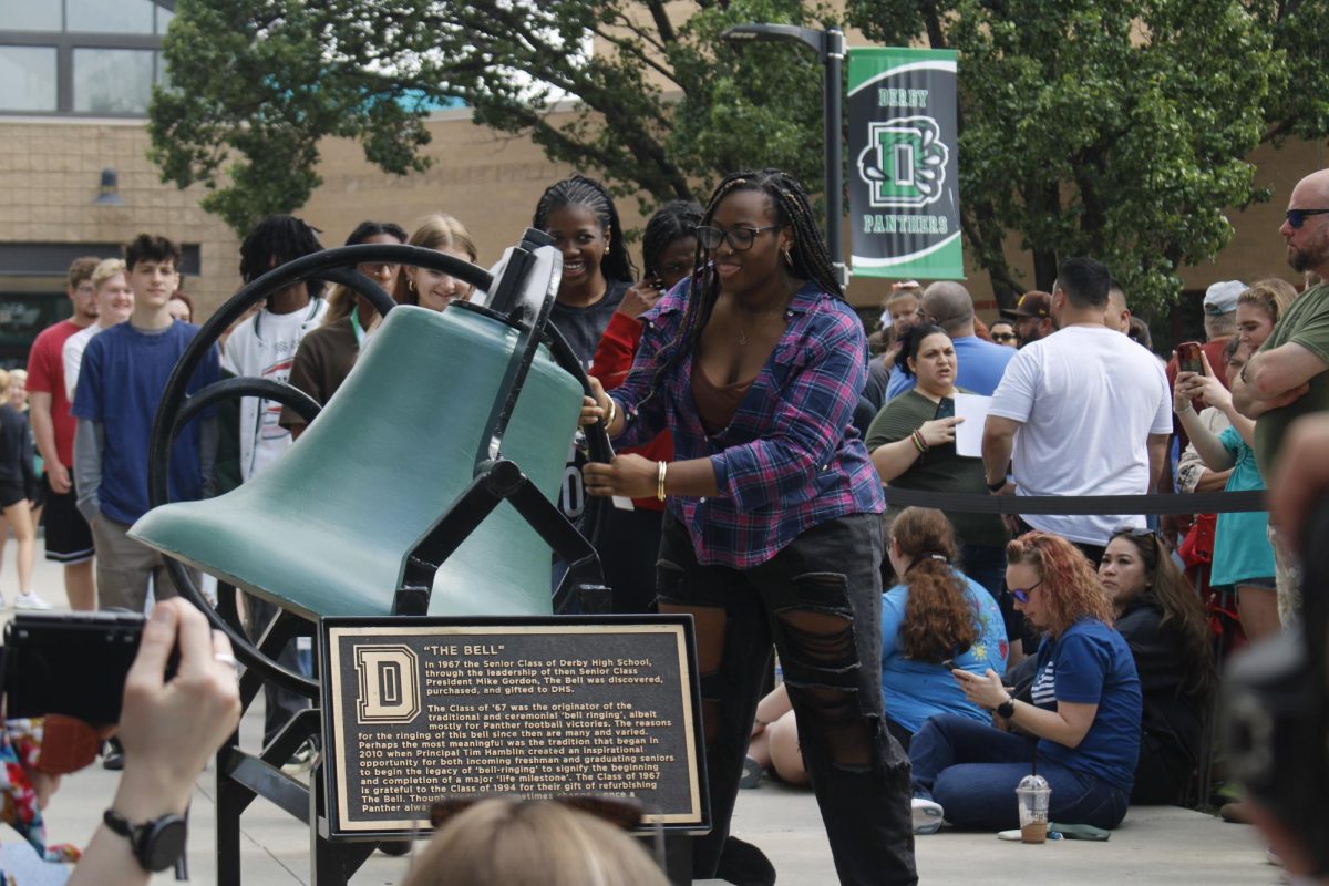 The seniors rang the bell on their last day of school